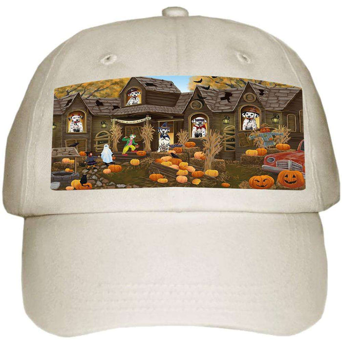 Haunted House Halloween Trick or Treat Dalmatians Dog Ball Hat Cap HAT62325