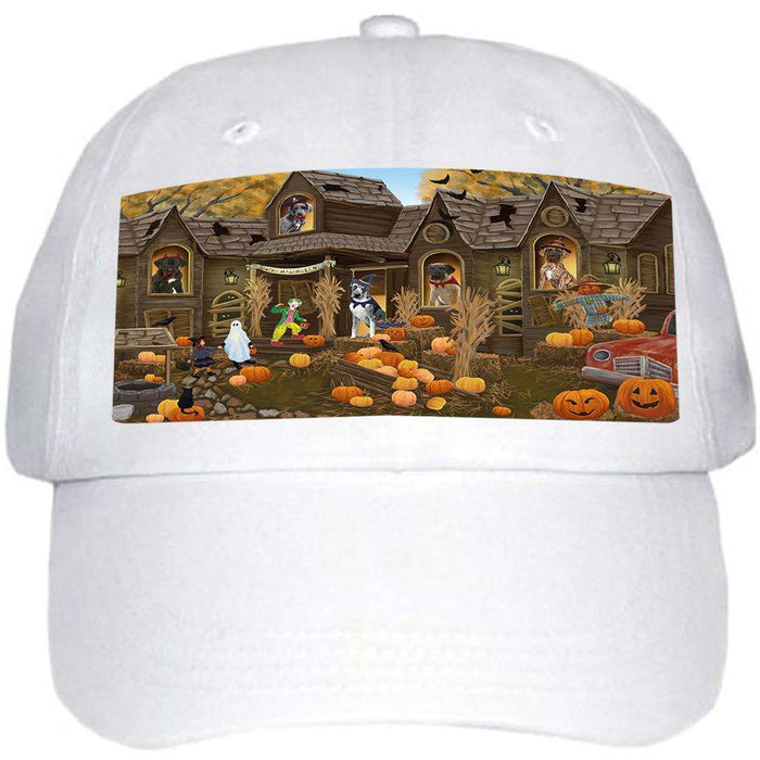 Haunted House Halloween Trick or Treat Great Danes Dog Ball Hat Cap HAT62343