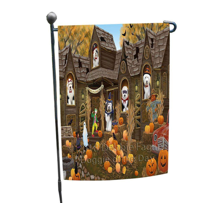 Haunted House Halloween Trick or Treat Malti Tzus Dog Garden Flag GFLG52943