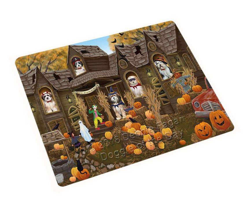 Haunted House Halloween Trick or Treat Tibetan Terriers Dog Large Refrigerator / Dishwasher Magnet RMAG78312