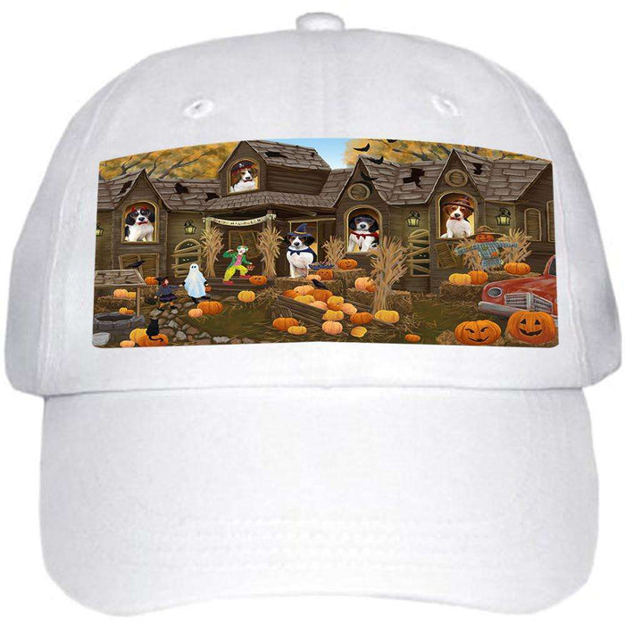 Haunted House Halloween Trick or Treat Treeing Walker Coonhounds Dog Ball Hat Cap HAT62448