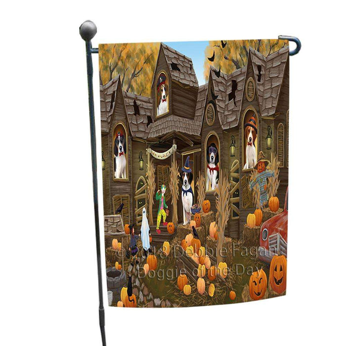 Haunted House Halloween Trick or Treat Treeing Walker Coonhounds Dog Garden Flag GFLG52967