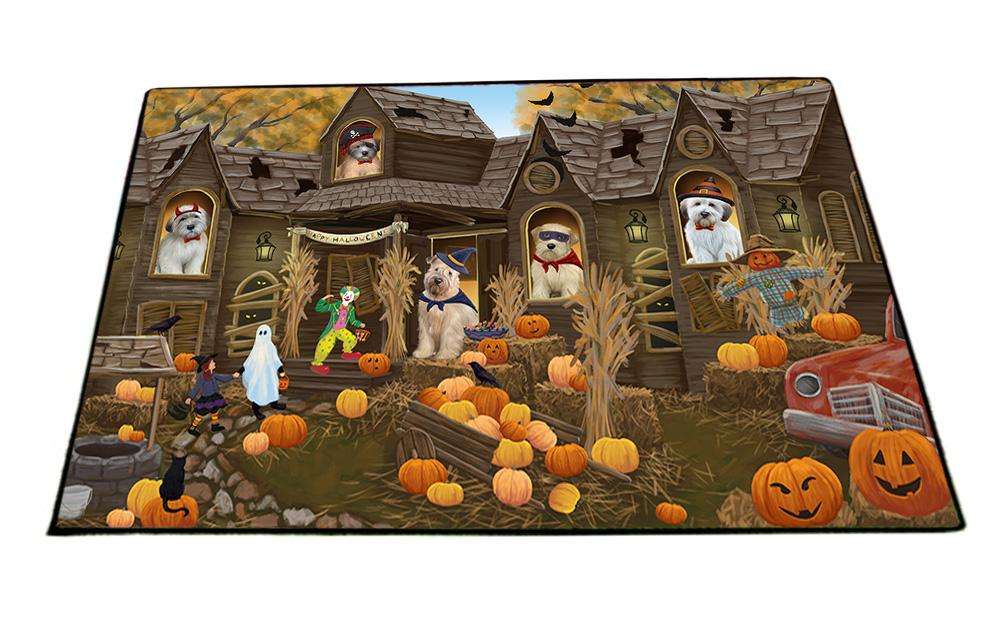 Haunted House Halloween Trick or Treat Wheaten Terriers Dog Floormat FLMS52257