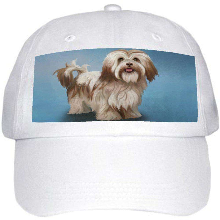 Havanese Dog Ball Hat Cap Off White