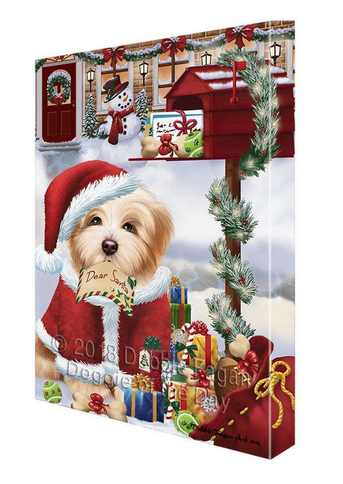 Havanese Dog Dear Santa Letter Christmas Holiday Mailbox Canvas Print Wall Art Décor CVS102977