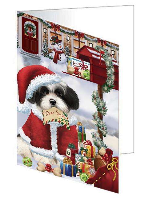 Havanese Dog Dear Santa Letter Christmas Holiday Mailbox Handmade Artwork Assorted Pets Greeting Cards and Note Cards with Envelopes for All Occasions and Holiday Seasons GCD65741