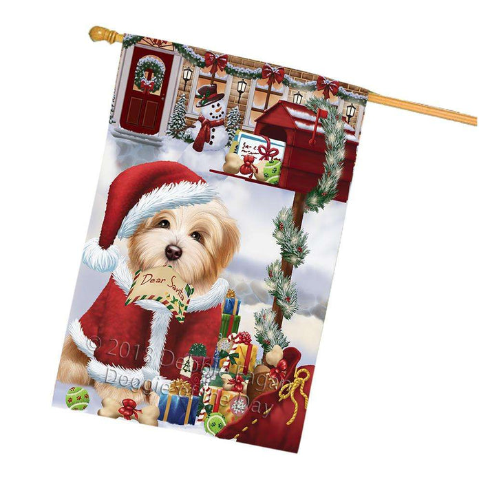 Havanese Dog Dear Santa Letter Christmas Holiday Mailbox House Flag FLG54101