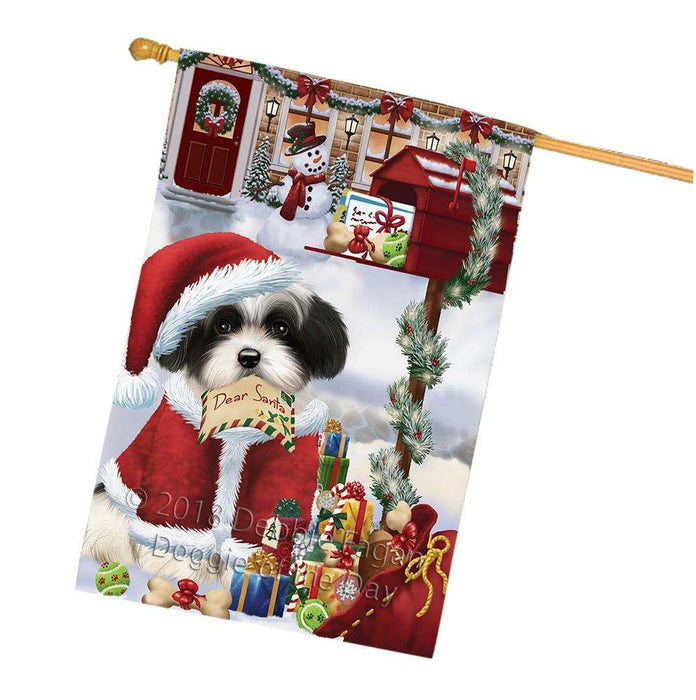 Havanese Dog Dear Santa Letter Christmas Holiday Mailbox House Flag FLG54102