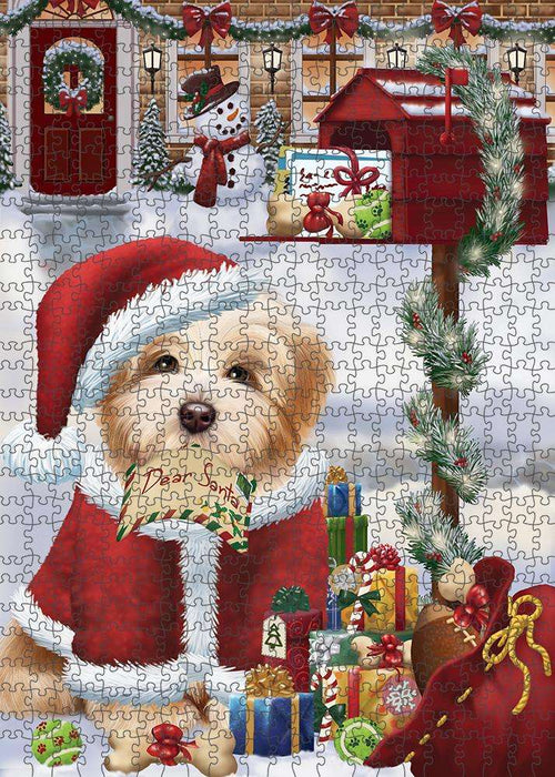 Havanese Dog Dear Santa Letter Christmas Holiday Mailbox Puzzle with Photo Tin PUZL82768
