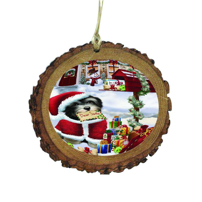 Havanese Dog Dear Santa Letter Christmas Holiday Mailbox Wooden Christmas Ornament WOR49053