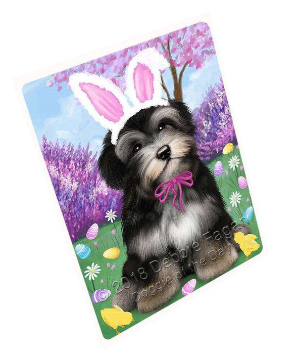 Havanese Dog Easter Holiday Tempered Cutting Board C51351