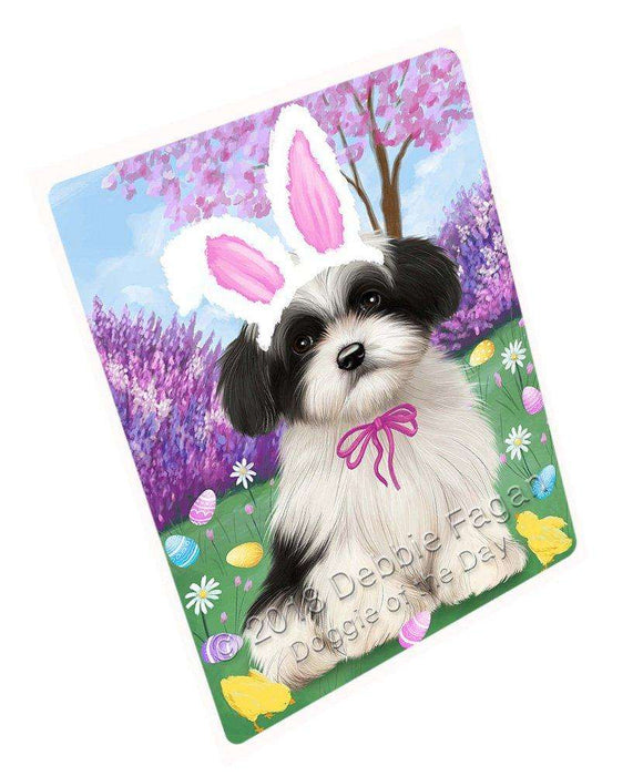 Havanese Dog Easter Holiday Tempered Cutting Board C51354