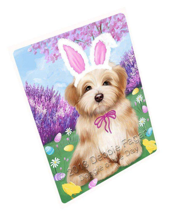 Havanese Dog Easter Holiday Tempered Cutting Board C51357