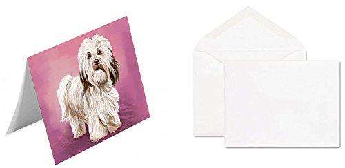 Havanese Dog Handmade Artwork Assorted Pets Greeting Cards and Note Cards with Envelopes for All Occasions and Holiday Seasons