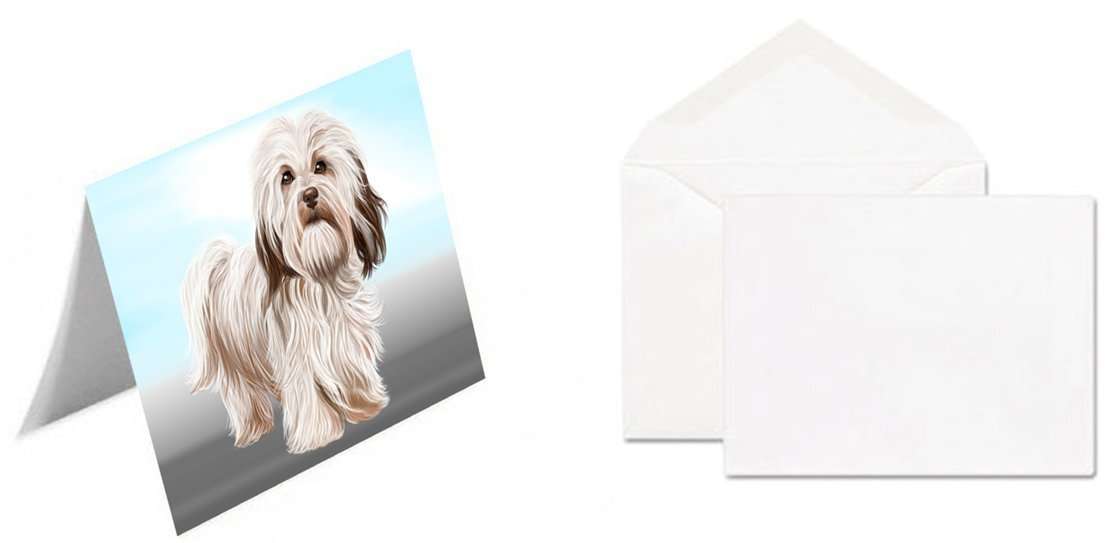 Havanese Dog Handmade Artwork Assorted Pets Greeting Cards and Note Cards with Envelopes for All Occasions and Holiday Seasons