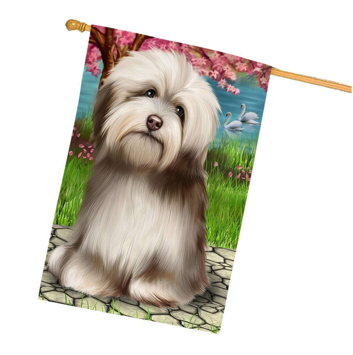 Havanese Dog House Flag FLG48514