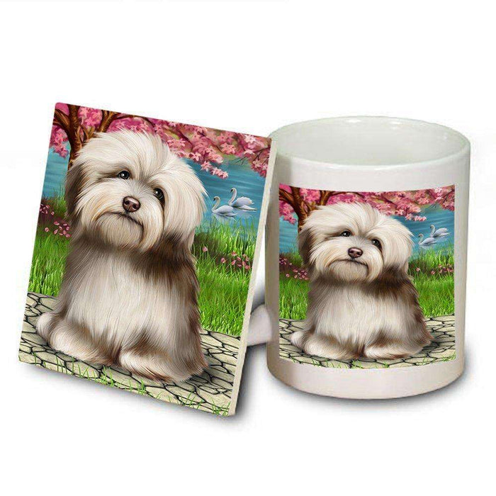 Havanese Dog Mug and Coaster Set MUC48493