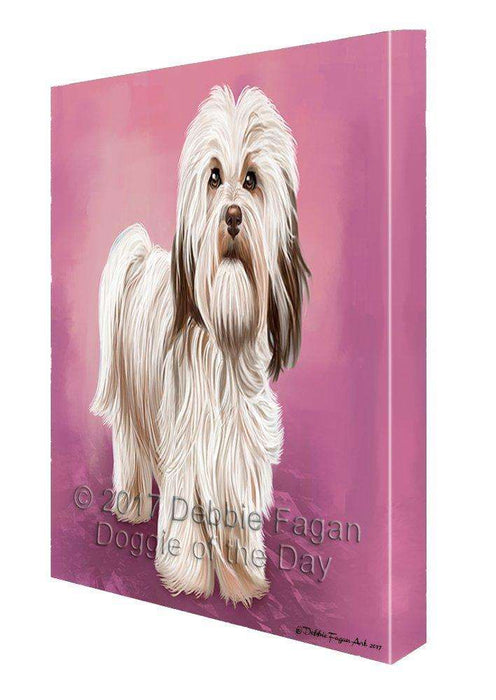 Havanese Dog Painting Printed on Canvas Wall Art