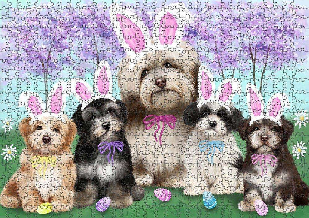 Havanese Dogs Easter Holiday Puzzle with Photo Tin PUZL50046