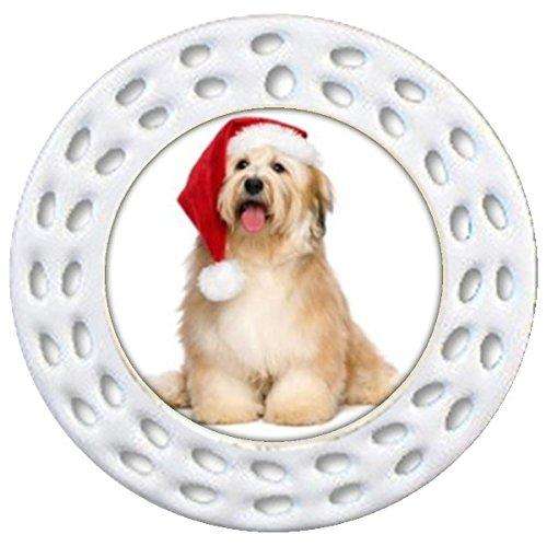 Havanese Puppy Dog Santa Hat Christmas Holiday Ornament