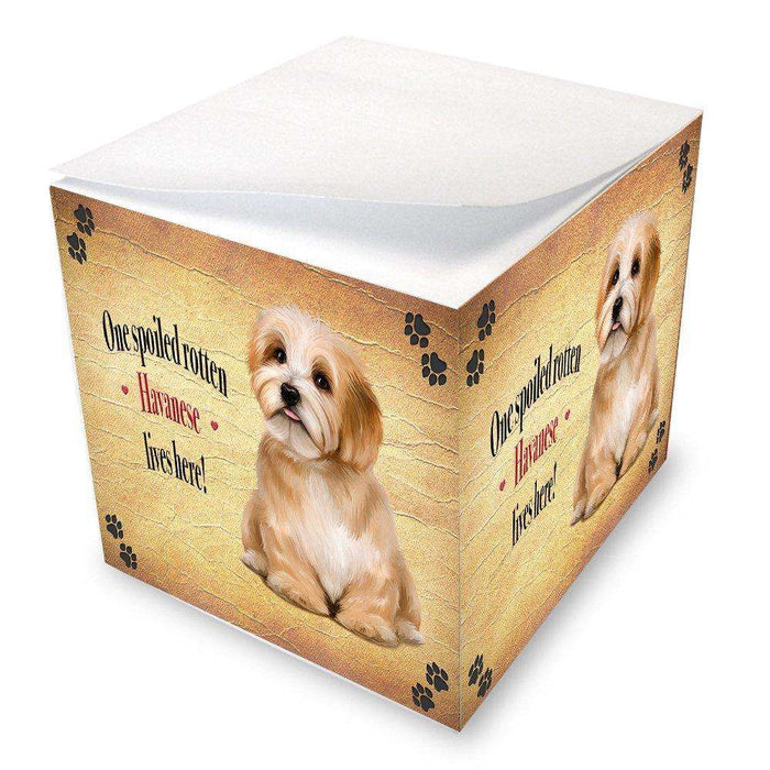 Havanese Spoiled Rotten Dog Note Cube