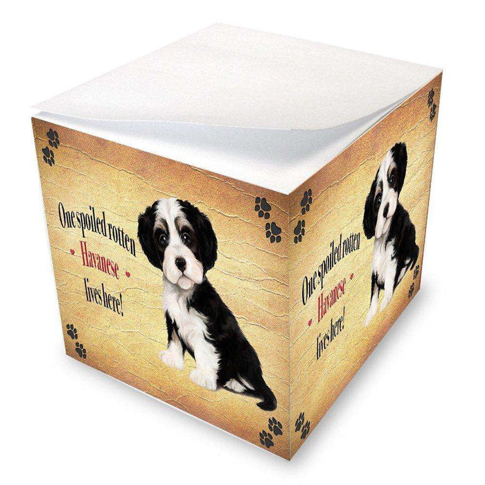Havanese Spoiled Rotten Dog Note Cube