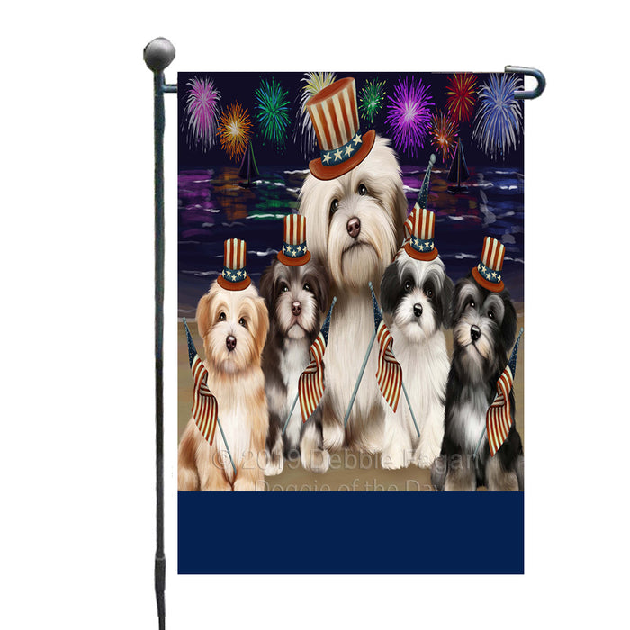 Personalized 4th of July Firework Havanese Dogs Custom Garden Flags GFLG-DOTD-A57943