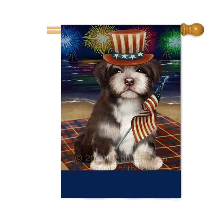 Personalized 4th of July Firework Havanese Dog Custom House Flag FLG-DOTD-A58002