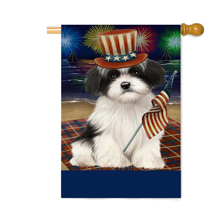Personalized 4th of July Firework Havanese Dog Custom House Flag FLG-DOTD-A58000