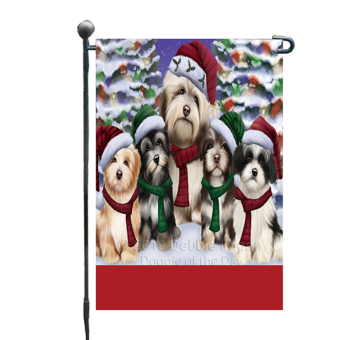 Personalized Christmas Happy Holidays Havanese Dogs Family Portraits Custom Garden Flags GFLG-DOTD-A59124