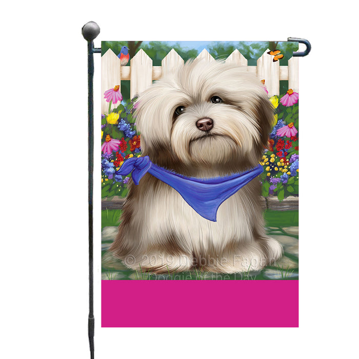 Personalized Spring Floral Havanese Dog Custom Garden Flags GFLG-DOTD-A62883