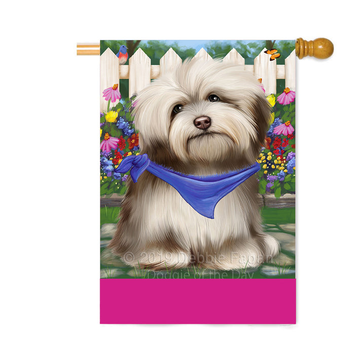 Personalized Spring Floral Havanese Dog Custom House Flag FLG-DOTD-A62939