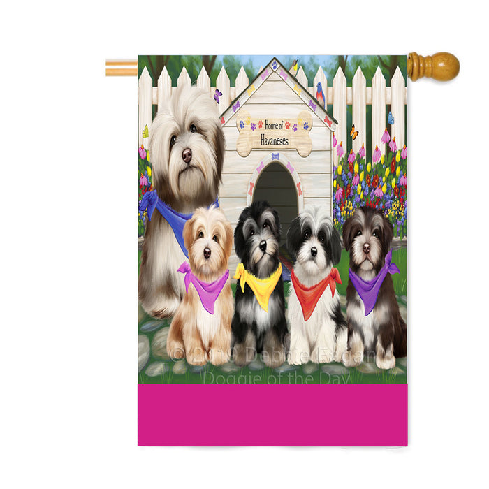 Personalized Spring Dog House Havanese Dogs Custom House Flag FLG-DOTD-A62940
