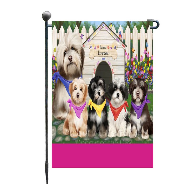 Personalized Spring Dog House Havanese Dogs Custom Garden Flags GFLG-DOTD-A62884