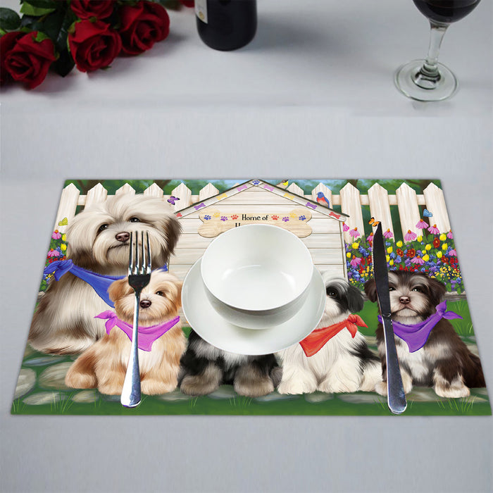 Spring Dog House Havanese Dogs Placemat