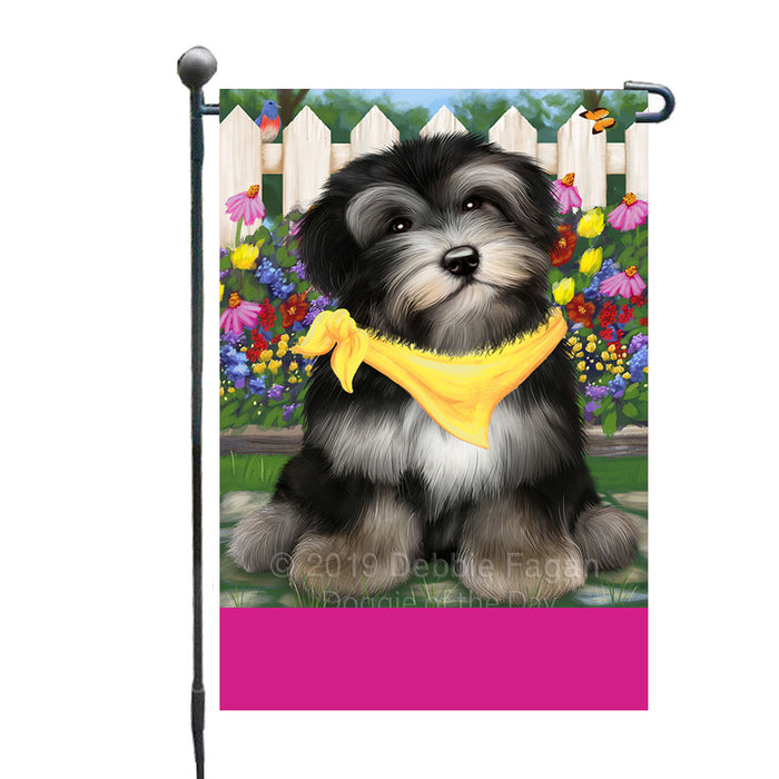 Personalized Spring Floral Havanese Dog Custom Garden Flags GFLG-DOTD-A62886