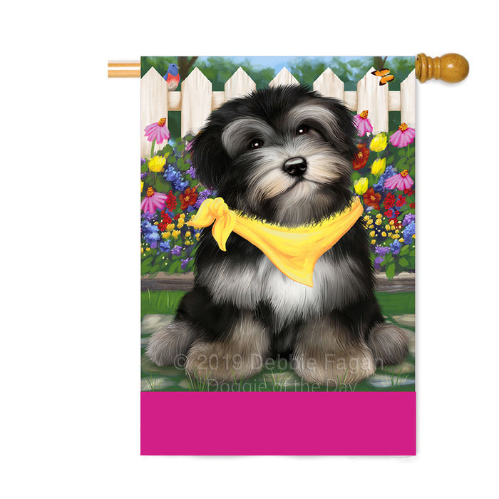 Personalized Spring Floral Havanese Dog Custom House Flag FLG-DOTD-A62942