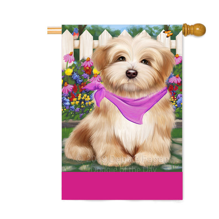 Personalized Spring Floral Havanese Dog Custom House Flag FLG-DOTD-A62943