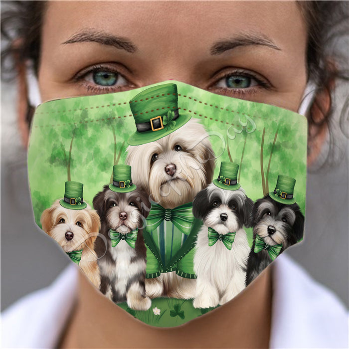 St. Patricks Day Irish Havanese Dogs Face Mask FM50159