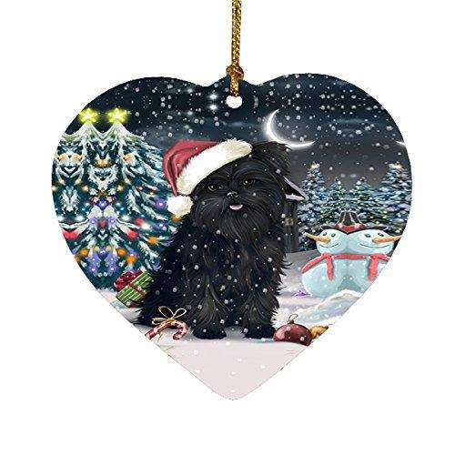 Have a Holly Jolly Affenpinscher Dog Christmas Heart Ornament POR1901