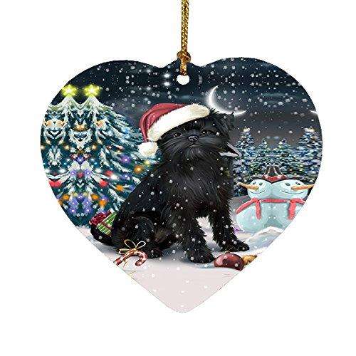 Have a Holly Jolly Affenpinscher Dog Christmas Heart Ornament POR1902