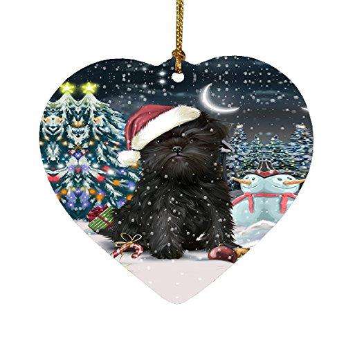 Have a Holly Jolly Affenpinscher Dog Christmas Heart Ornament POR1903
