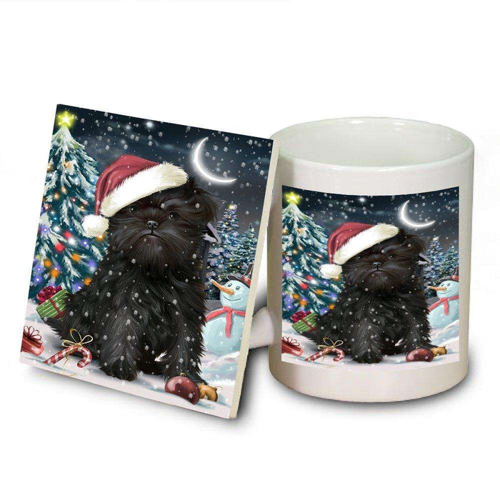 Have a Holly Jolly Affenpinscher Dog Christmas Mug and Coaster Set MUC0196