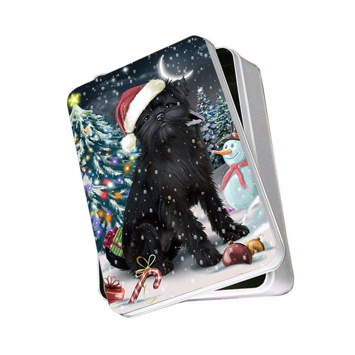 Have a Holly Jolly Affenpinscher Dog Christmas Photo Storage Tin PTIN0195