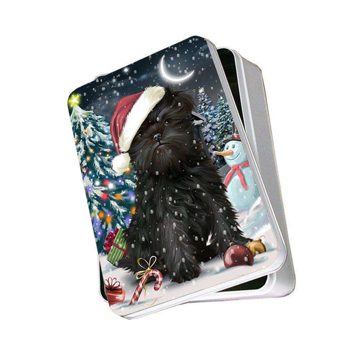 Have a Holly Jolly Affenpinscher Dog Christmas Photo Storage Tin PTIN0196