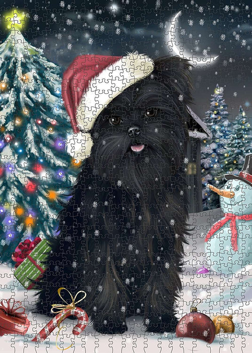 Have a Holly Jolly Affenpinscher Dog Christmas Puzzle with Photo Tin PUZL081