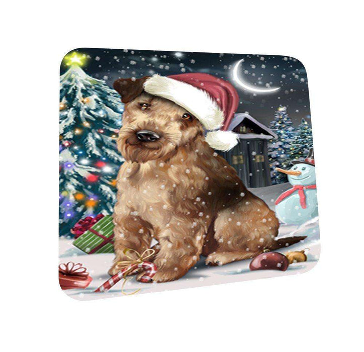 Have a Holly Jolly Airedale Dog Christmas Coasters CST614 (Set of 4)