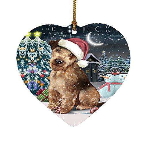 Have a Holly Jolly Airedale Dog Christmas Heart Ornament POR1778