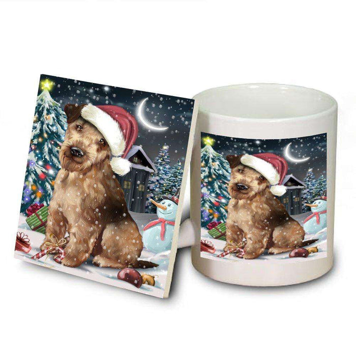 Have a Holly Jolly Airedale Dog Christmas Mug and Coaster Set MUC0071