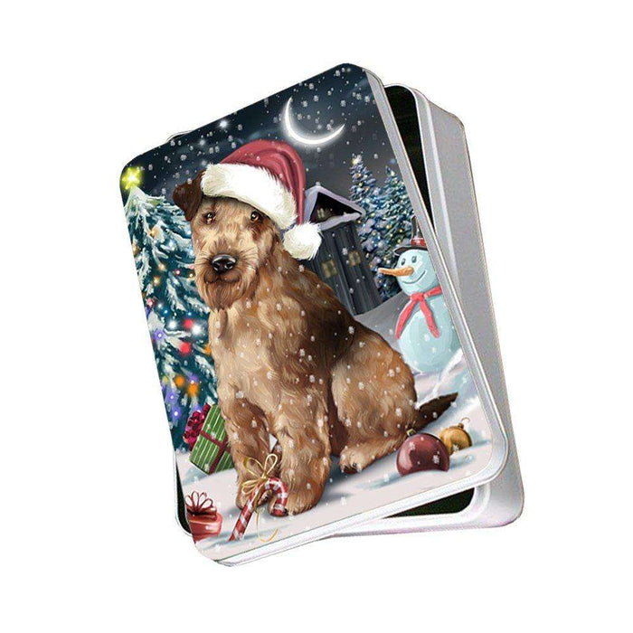 Have a Holly Jolly Airedale Dog Christmas Photo Storage Tin PTIN0071